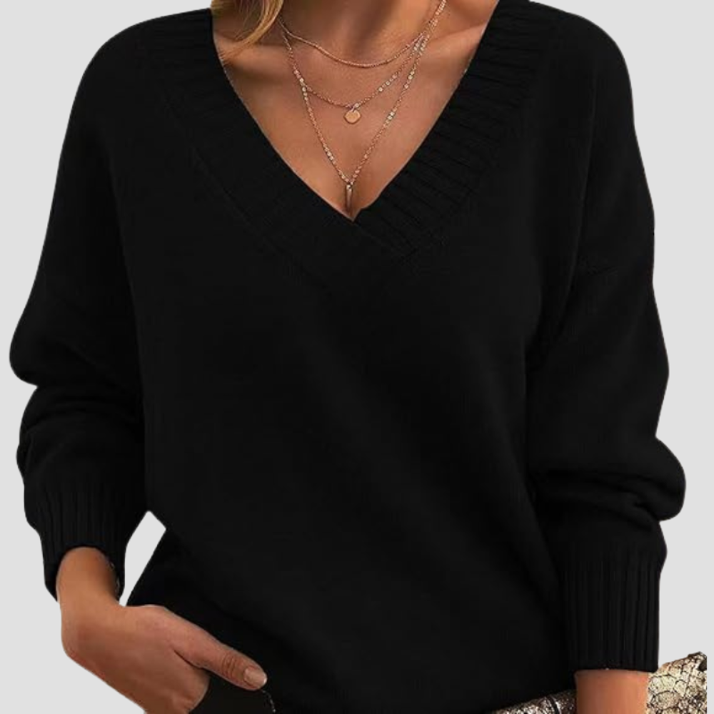 Women's V-Neck Knit Sweater