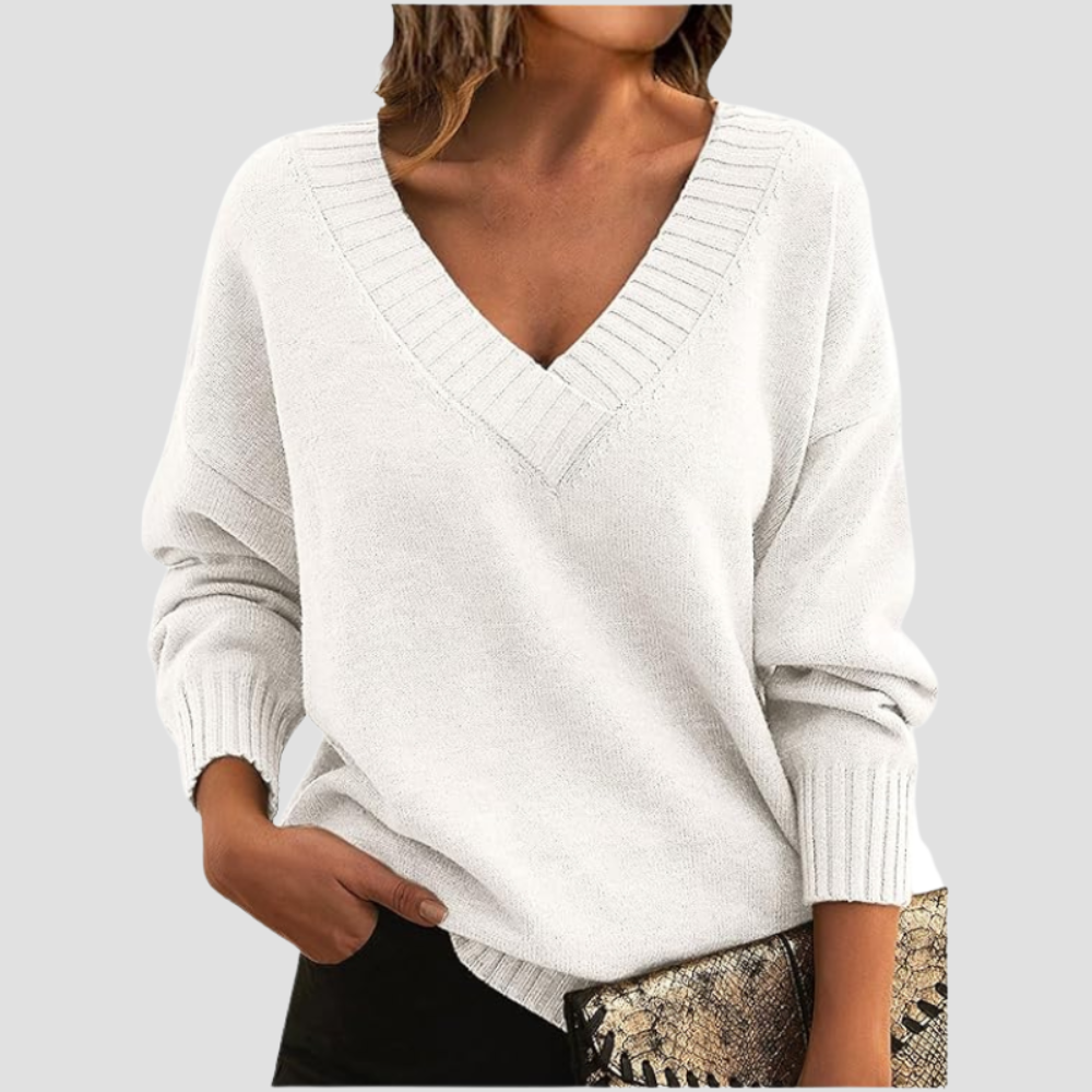 Women's V-Neck Knit Sweater