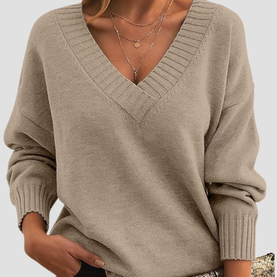 Women's V-Neck Knit Sweater
