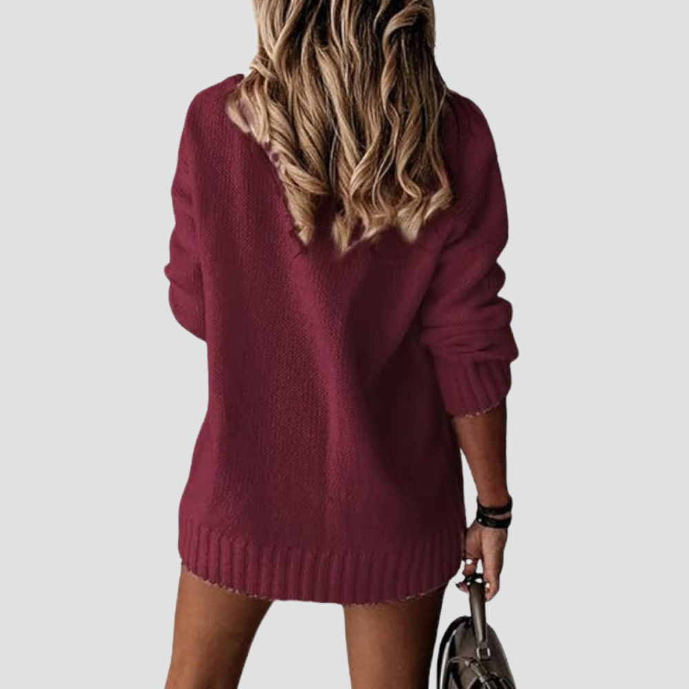 Women's V-Neck Knit Sweater