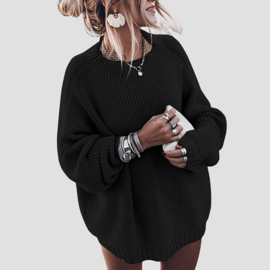 Women's Long-Sleeve Oversized Knit Sweater