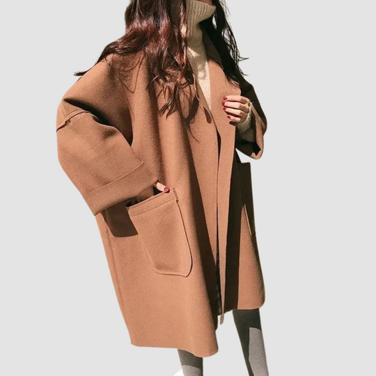 Oversized Wool Blend Trench Coat