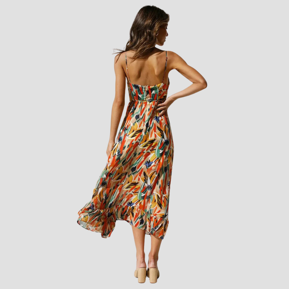 Sleeveless Midi Summer Dress – Flowing Silhouette