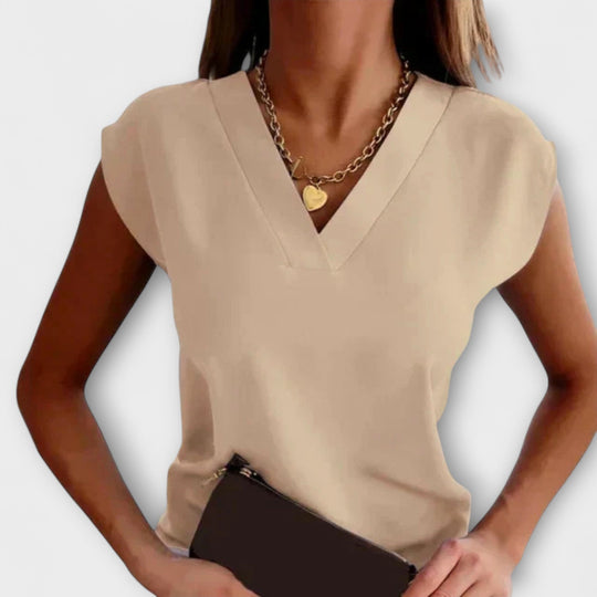 Sleeveless V-Neck Shirt