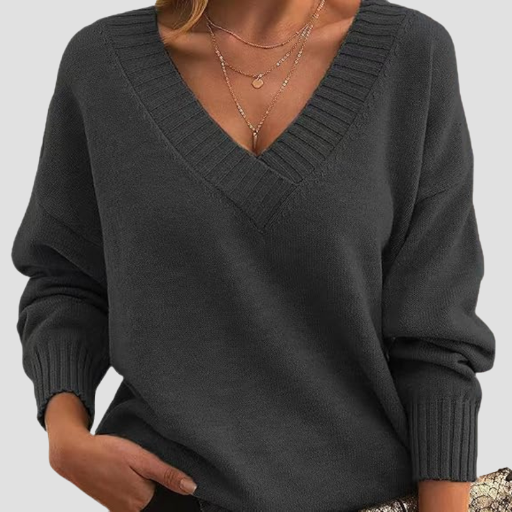 Women's V-Neck Knit Sweater