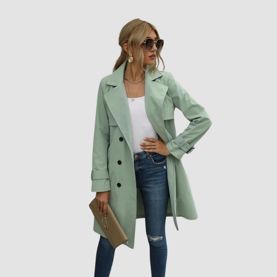 Women Timeless Double-Breasted Trench Coat