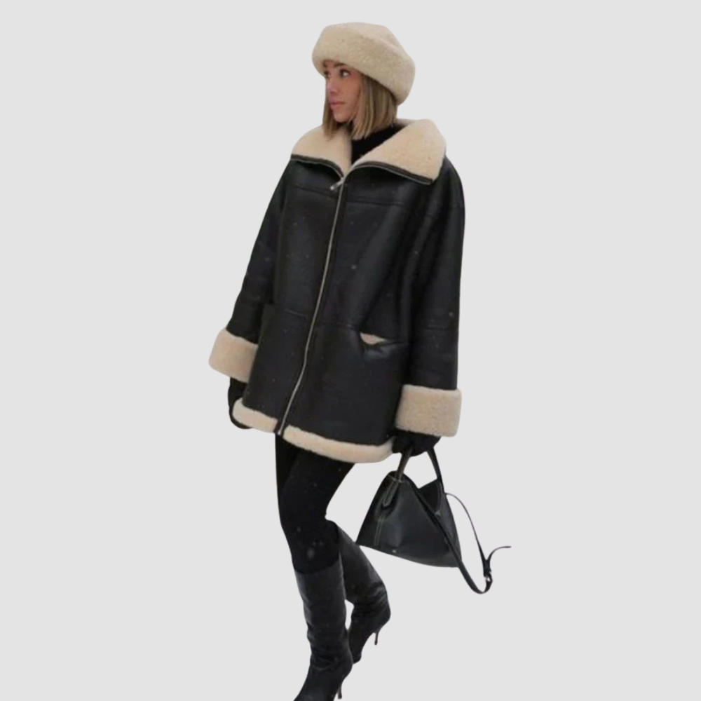 Women's Oversized Jacket with Relaxed Fit and Stylish Design