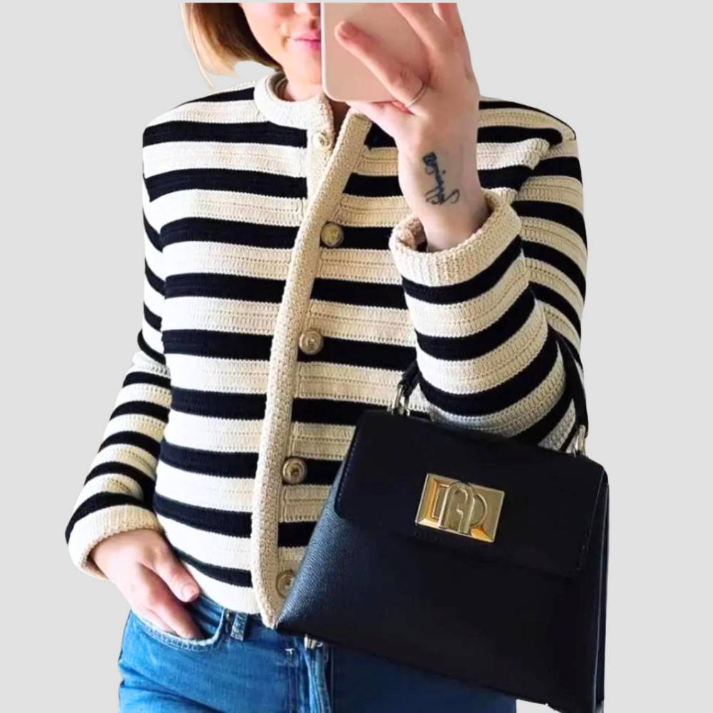 Classic Striped Cardigan for Women