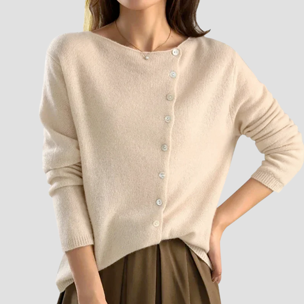 Button Sweater - Women's Knit Cardigan, Stylish and Versatile Layer