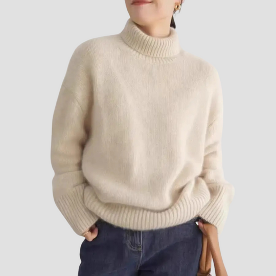 Women’s Turtleneck Sweater, Classic Winter Pullover