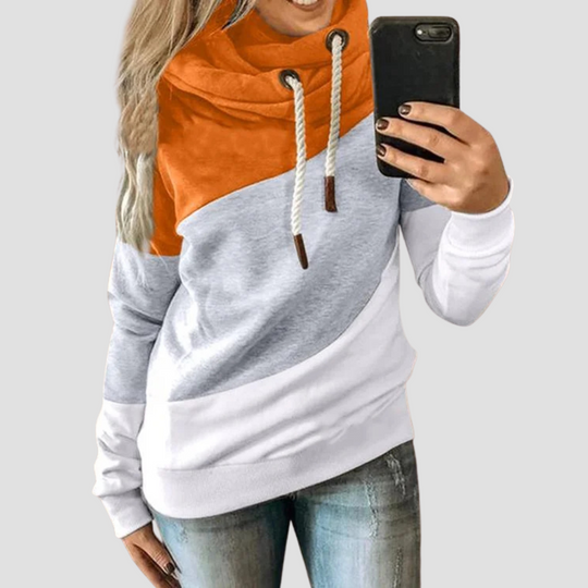 Women's Splicing Hooded Fleece Sweatshirt