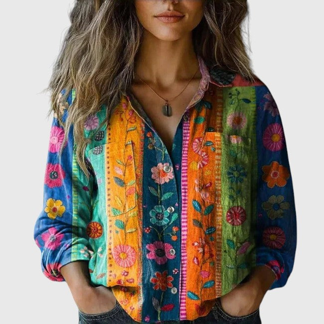 Women Bohemian Pattern Shirt