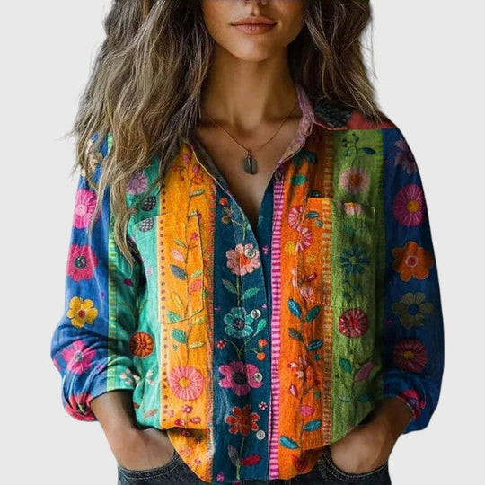 Women Bohemian Pattern Shirt