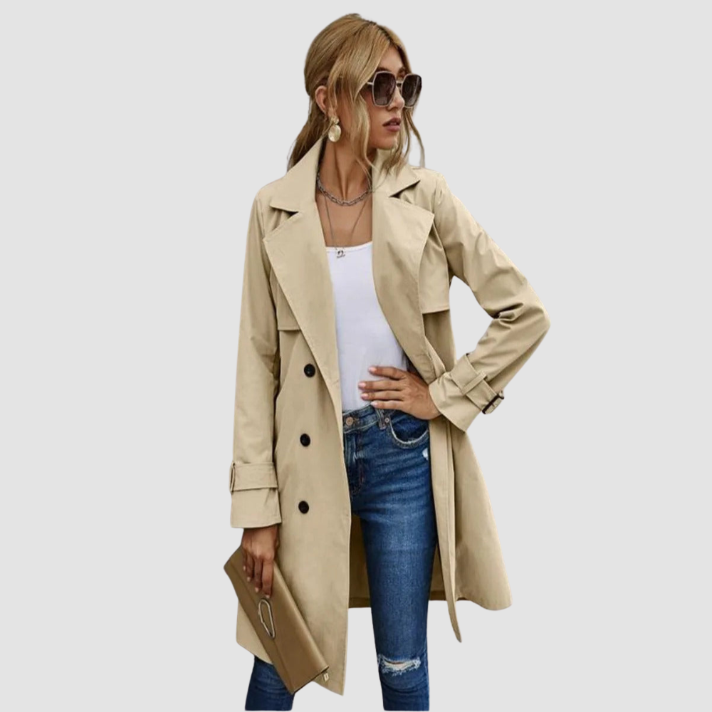 Women Timeless Double-Breasted Trench Coat