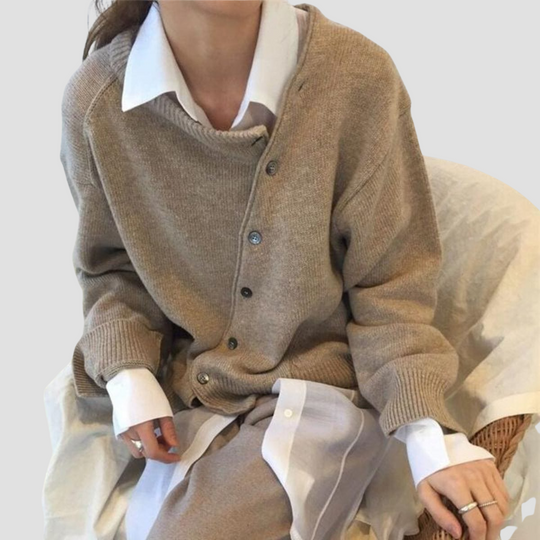 Blend Button Cardigan Sweater for Women
