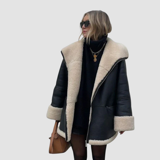 Women's Oversized Jacket with Relaxed Fit and Stylish Design