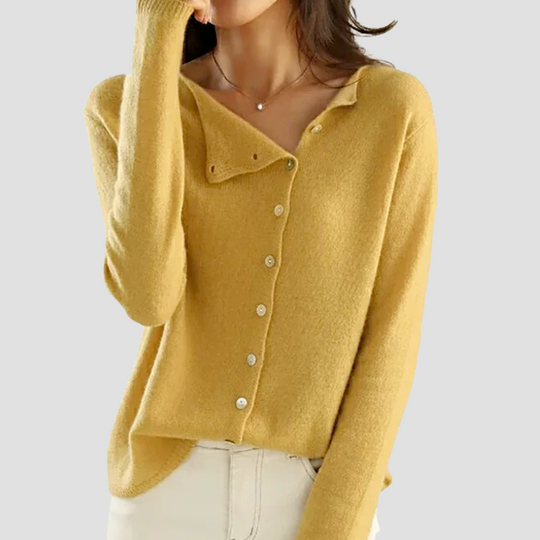 Button Sweater - Women's Knit Cardigan, Stylish and Versatile Layer