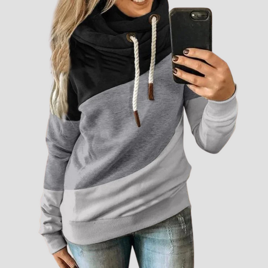 Women's Splicing Hooded Fleece Sweatshirt