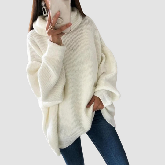 Women Oversized Turtleneck Sweater