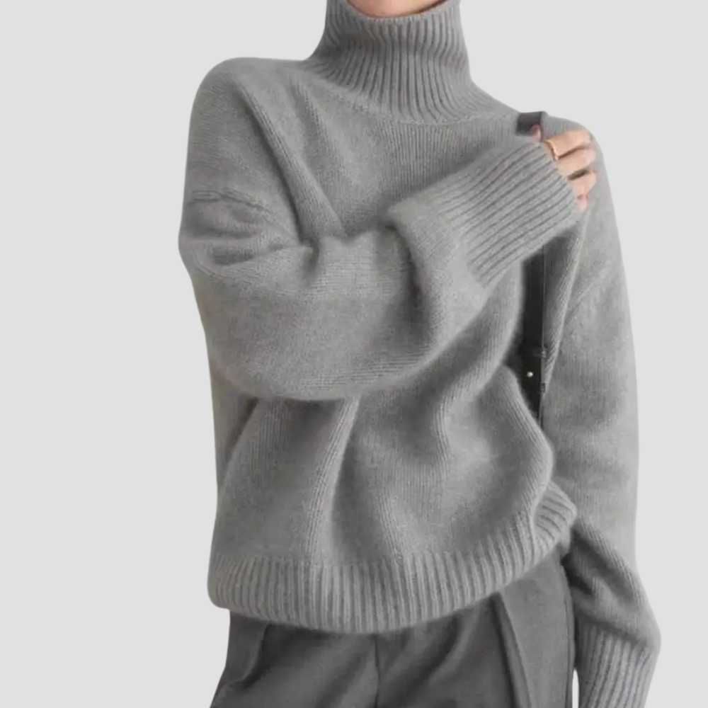 Women’s Turtleneck Sweater, Classic Winter Pullover