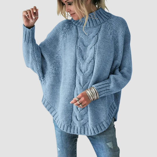 Relaxed Long Turtleneck Sweater