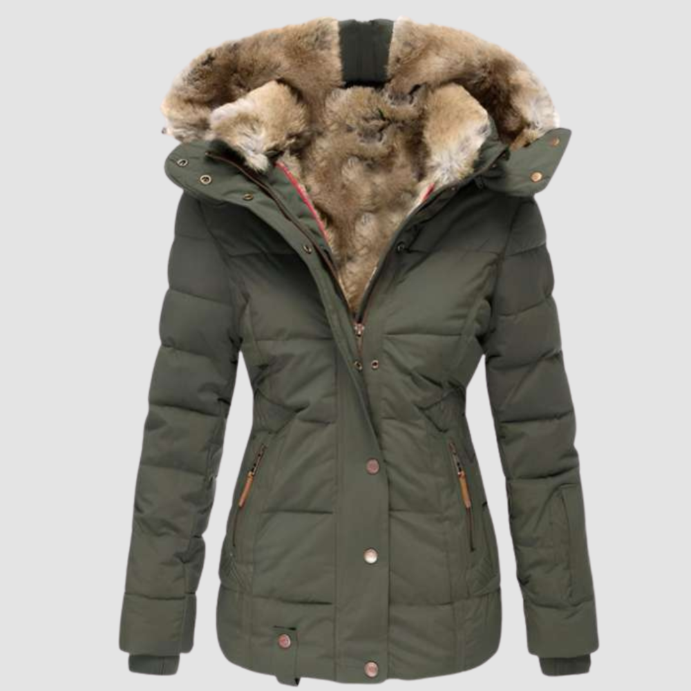 Slim Fit Women's Winter Jacket with Hood
