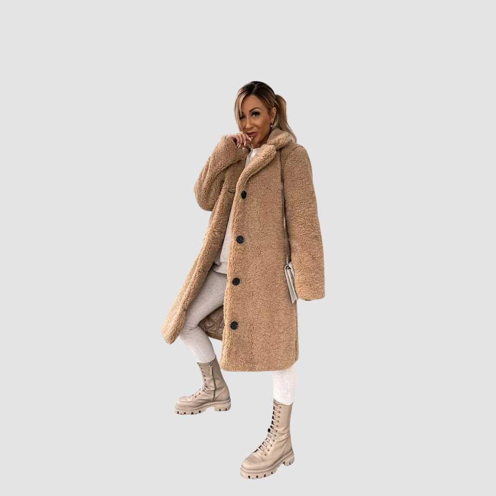 Elegant Plush Trench Coat