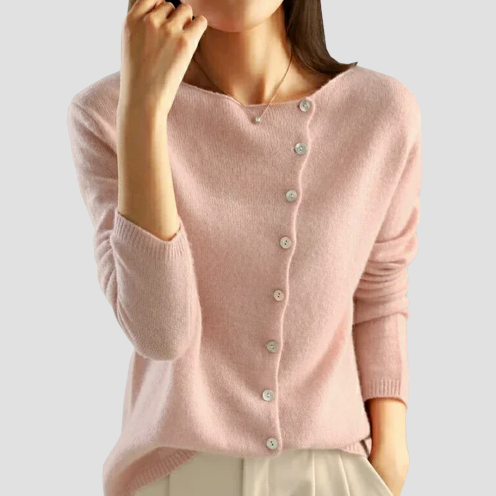Button Sweater - Women's Knit Cardigan, Stylish and Versatile Layer