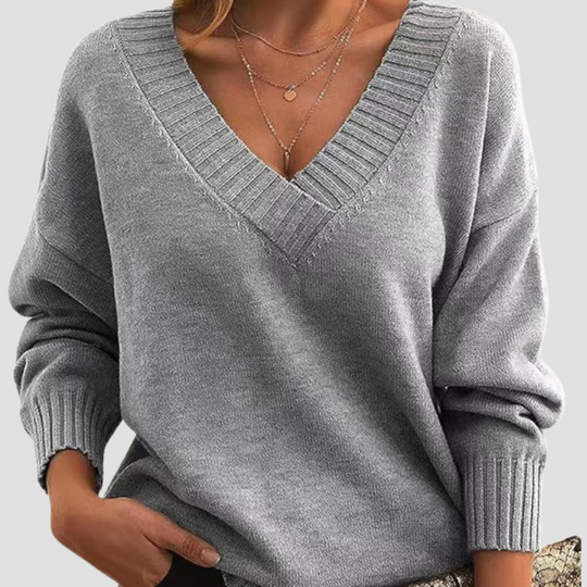 Women's V-Neck Knit Sweater