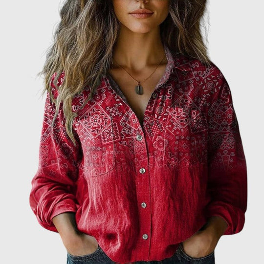 Women Bohemian Pattern Shirt