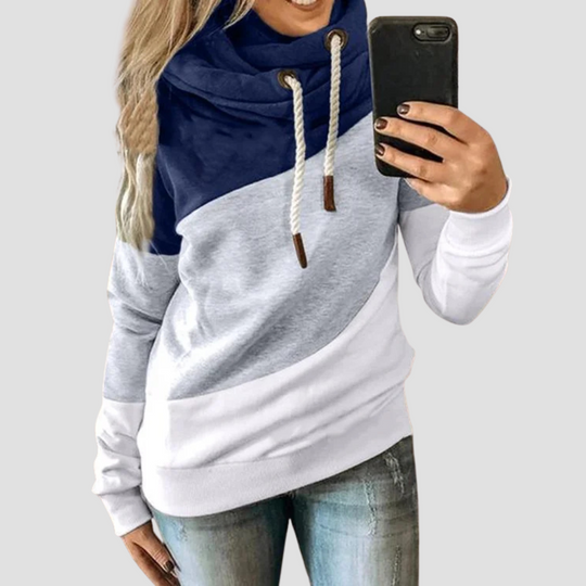 Women's Splicing Hooded Fleece Sweatshirt