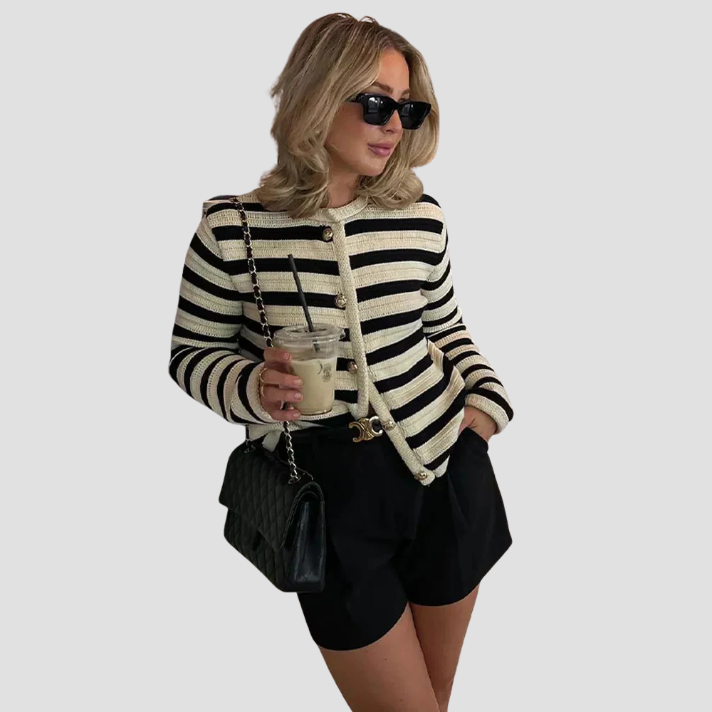 Classic Striped Cardigan for Women