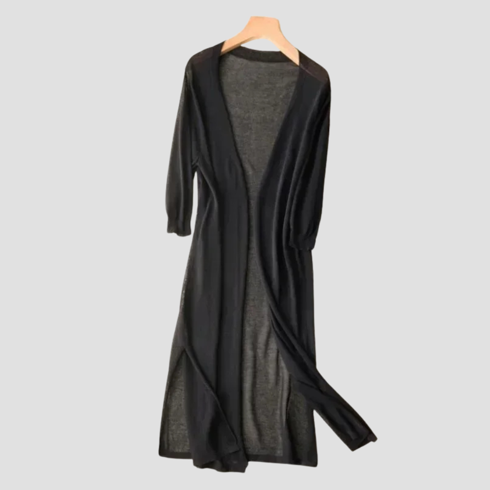 Everyday Long Cardigan - Women's Open Front Sweater, Ideal Layer for All Seasons