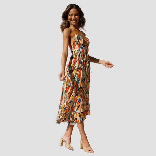 Sleeveless Midi Summer Dress – Flowing Silhouette
