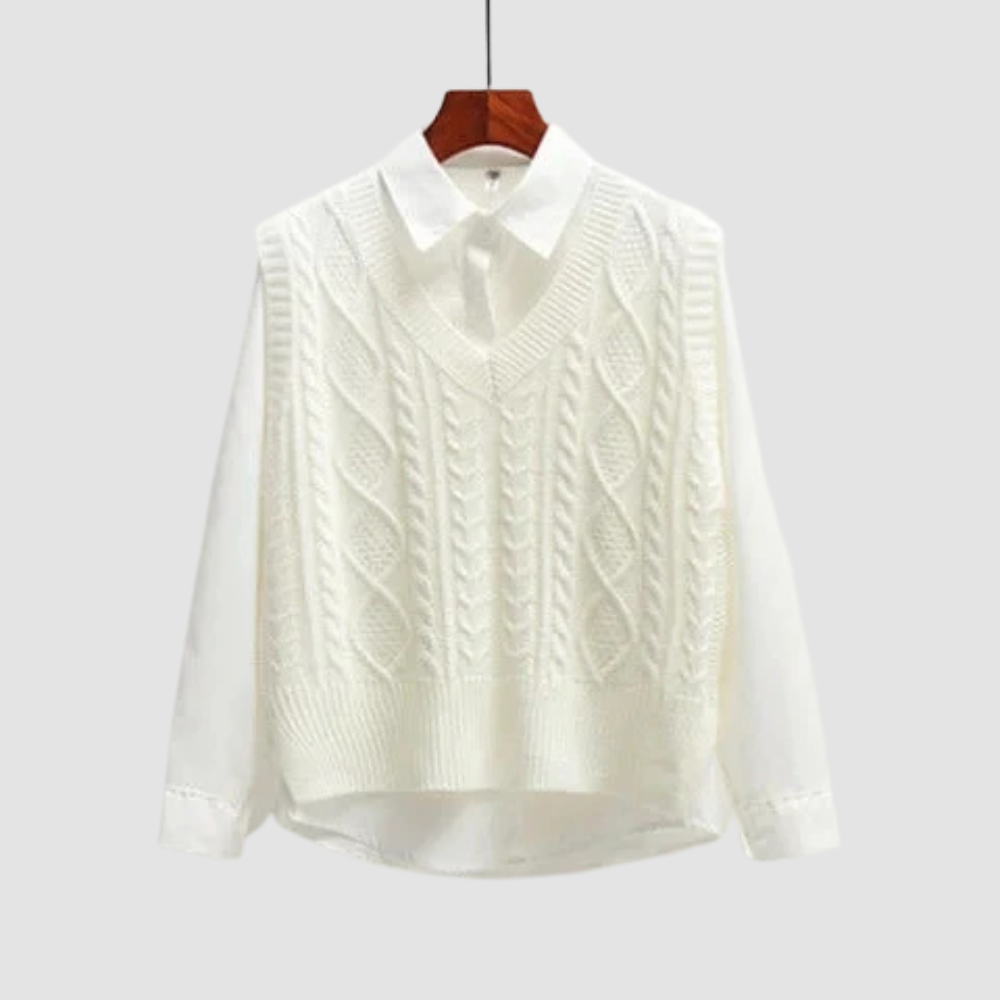 Women Cable Knit Sweater Vest