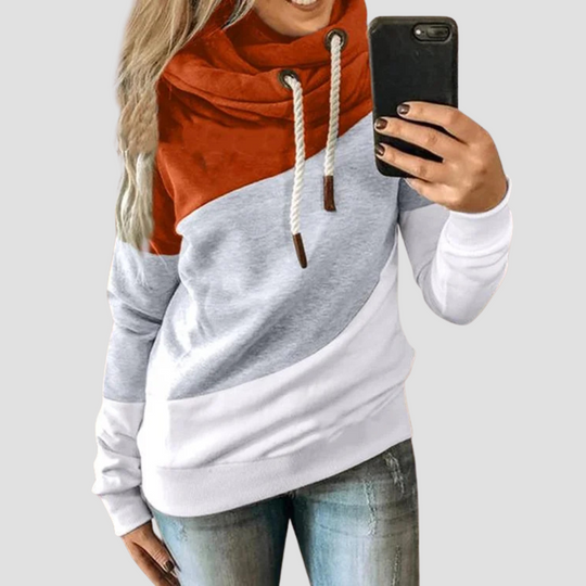 Women's Splicing Hooded Fleece Sweatshirt