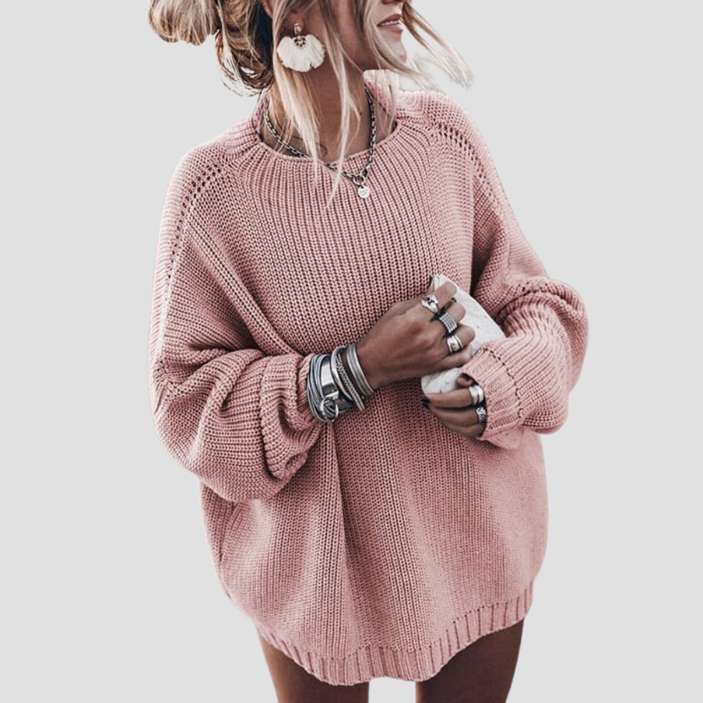 Women's Long-Sleeve Oversized Knit Sweater
