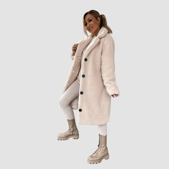 Elegant Plush Trench Coat