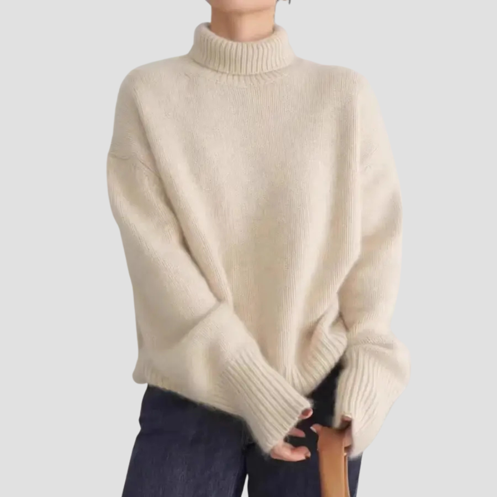 Women’s Turtleneck Sweater, Classic Winter Pullover