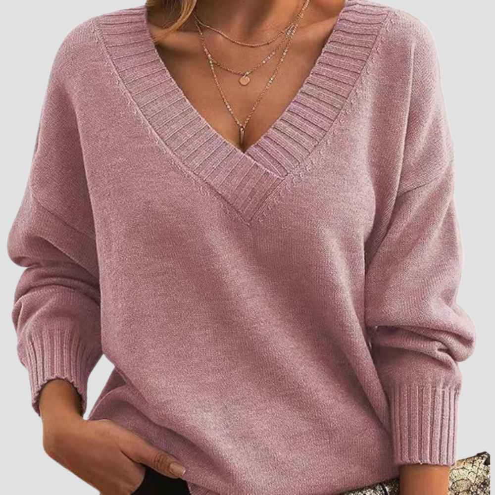 Women's V-Neck Knit Sweater
