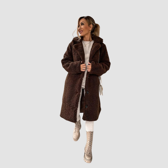 Elegant Plush Trench Coat