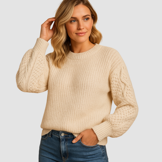 Soft elegant knit sweater for women