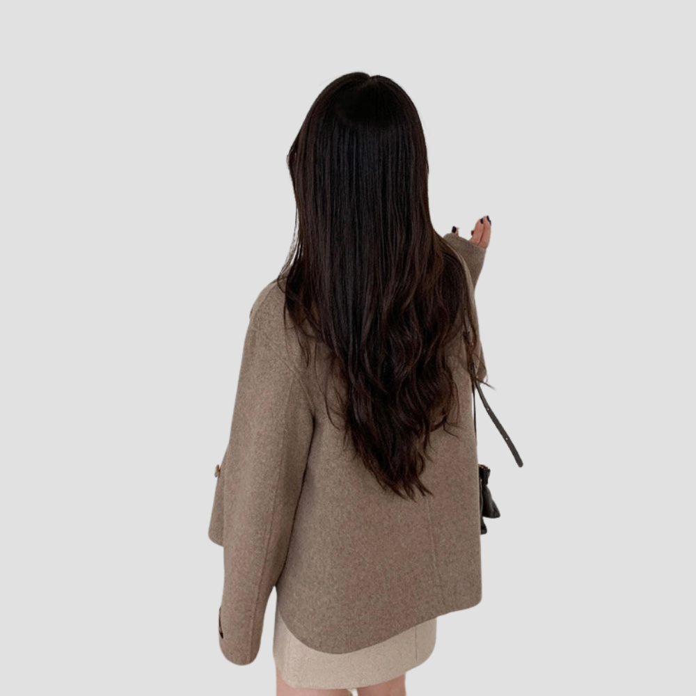 Double Breasted Blended Coat for Women