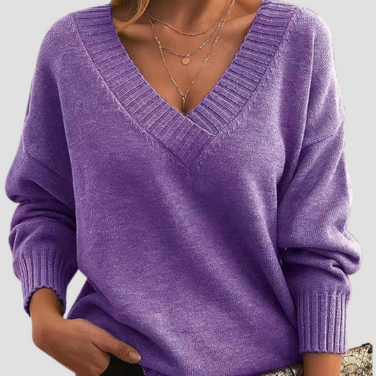 Women's V-Neck Knit Sweater