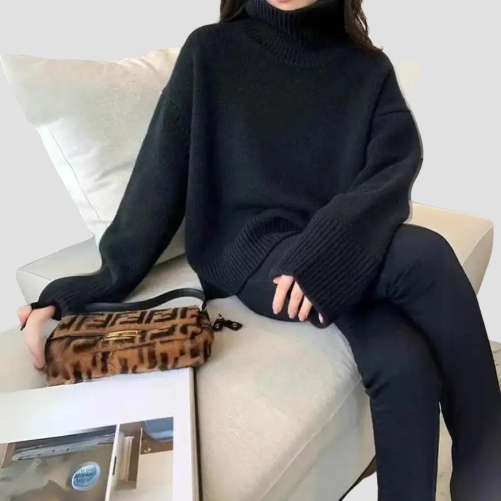 Women’s Turtleneck Sweater, Classic Winter Pullover
