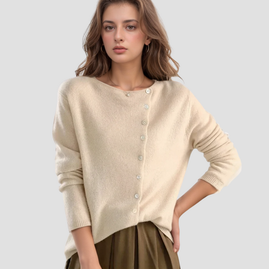 Button Sweater - Women's Knit Cardigan, Stylish and Versatile Layer