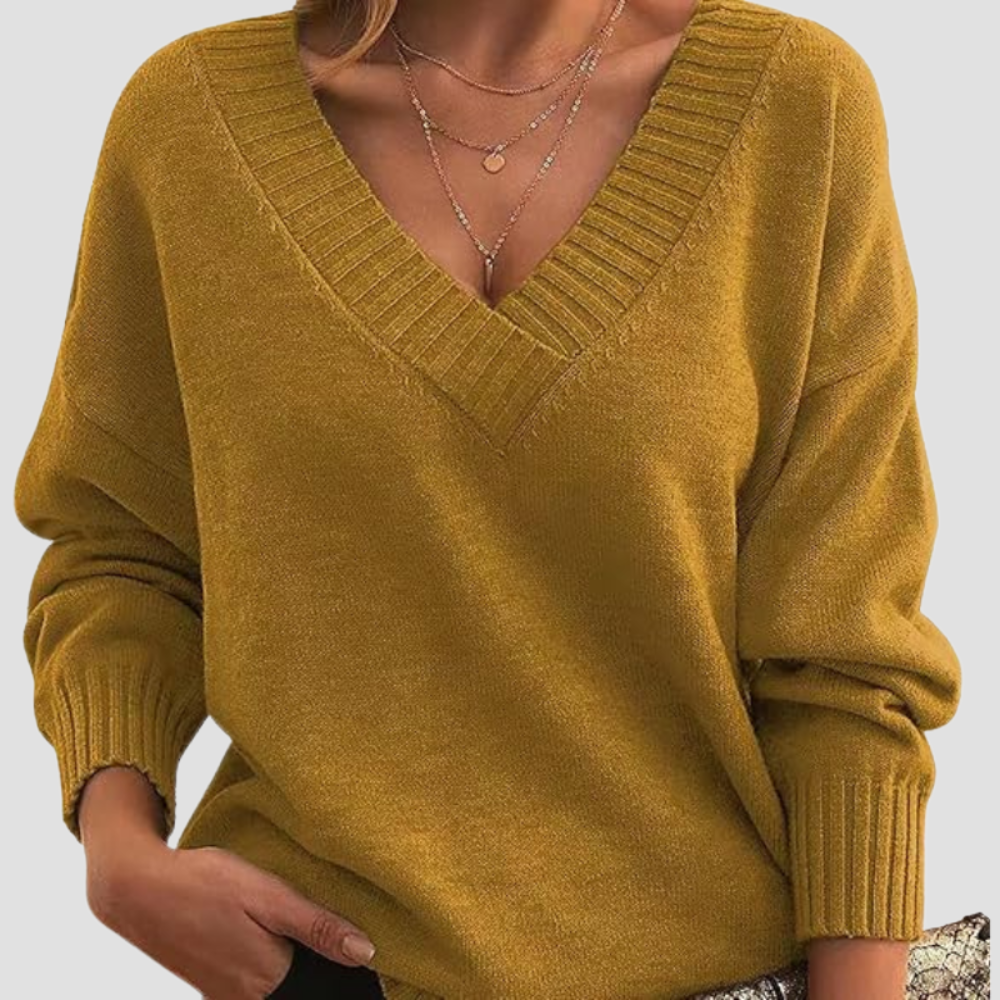 Women's V-Neck Knit Sweater