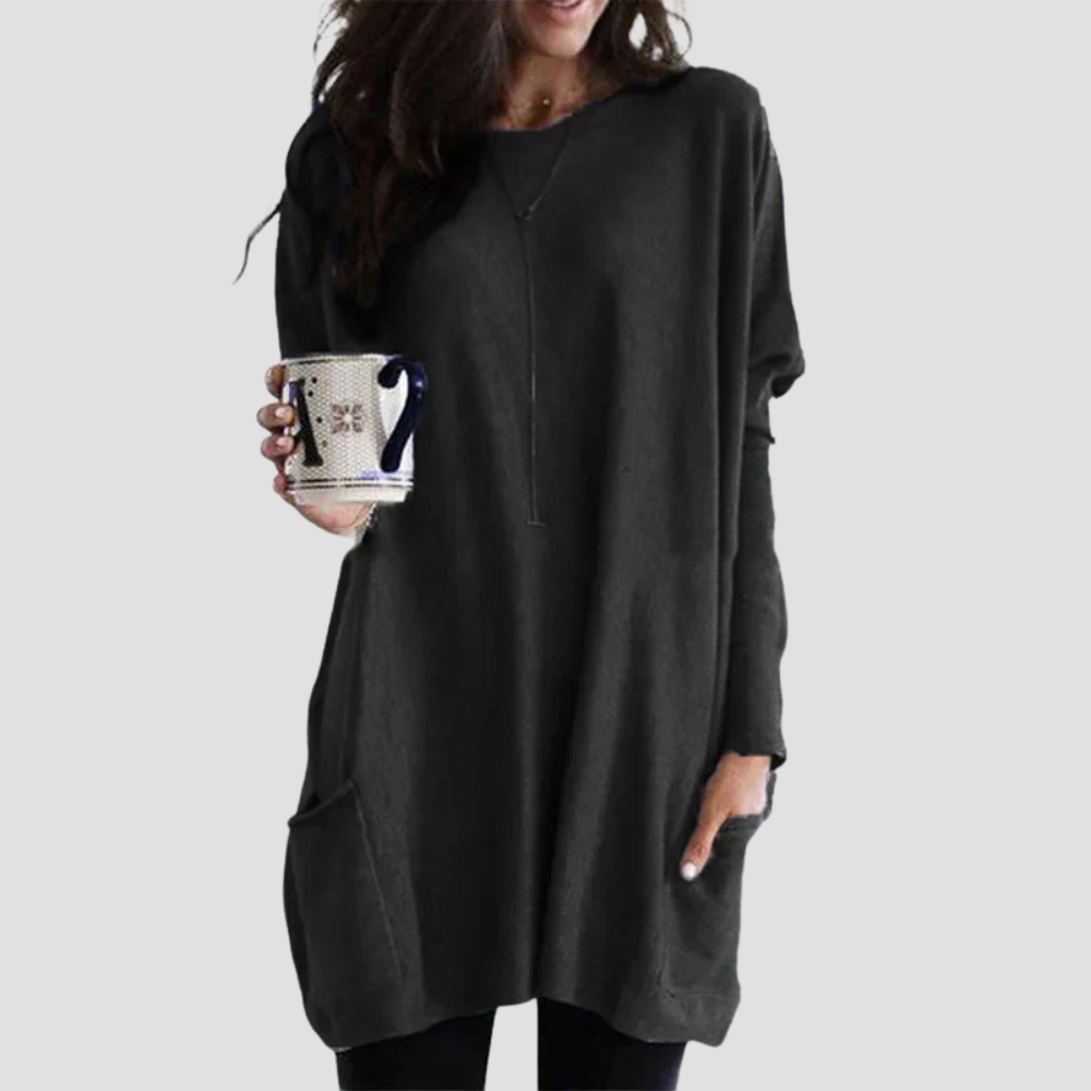 Women's Oversized Tunic Sweater for Relaxed Comfort