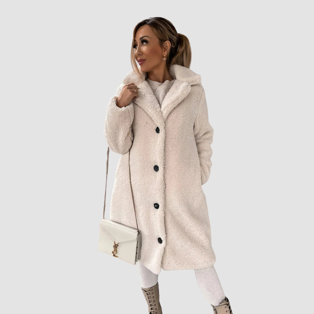 Elegant Plush Trench Coat