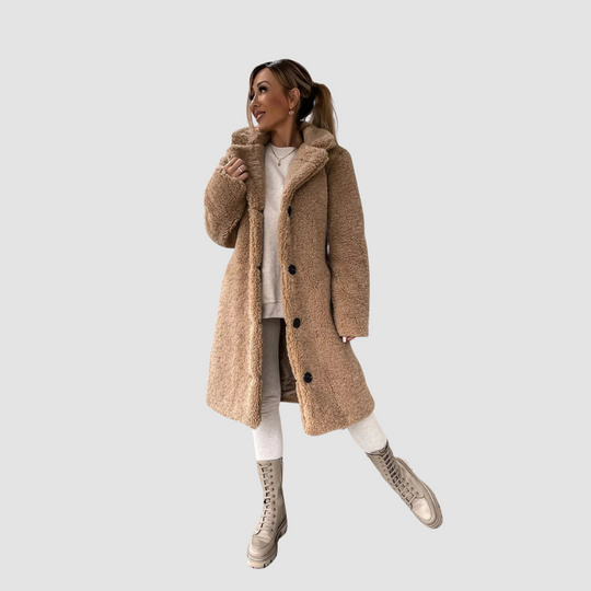 Elegant Plush Trench Coat